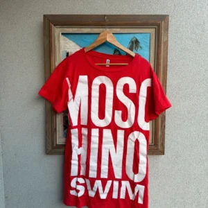 Moschino T-shirt Swim Full Print L Vintage Streetwear - zdjęcie 3