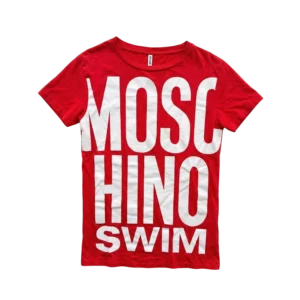 Moschino T-shirt Swim Full Print L Vintage Streetwear - widok ogólny przód vintage