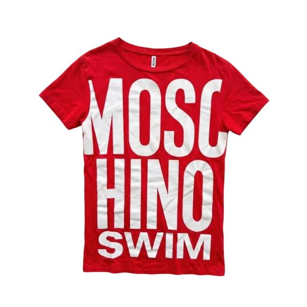 Moschino T-shirt Swim Full Print L Vintage Streetwear - widok ogólny przód vintage