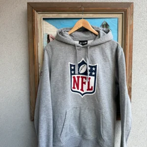 NFL Bluza z Kapturem New Era Szara L Vintage Streetwear - zdjęcie 3