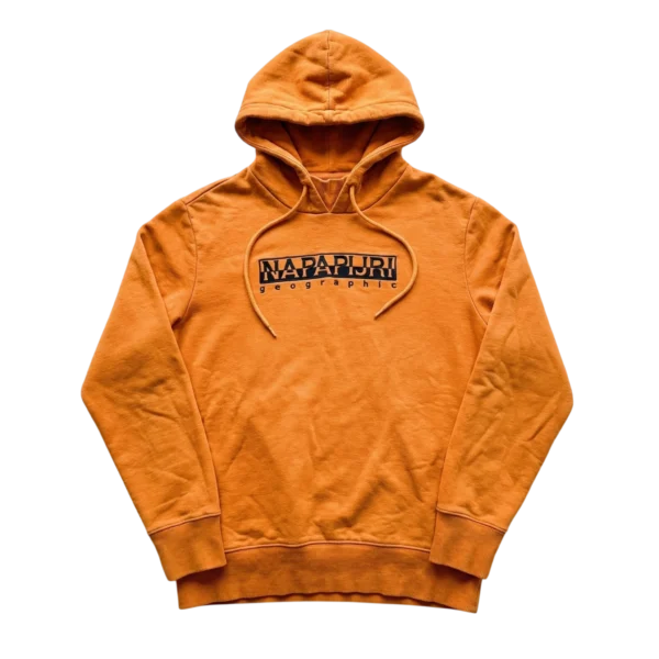 Napapijri Bluza z Kapturem Hoodie L Vintage Streetwear - widok ogólny przód vintage