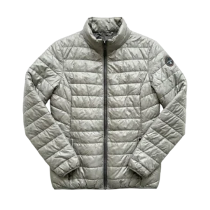 Napapijri Kurtka Puchowa Srebrna L Vintage Streetwear - widok ogólny przód vintage