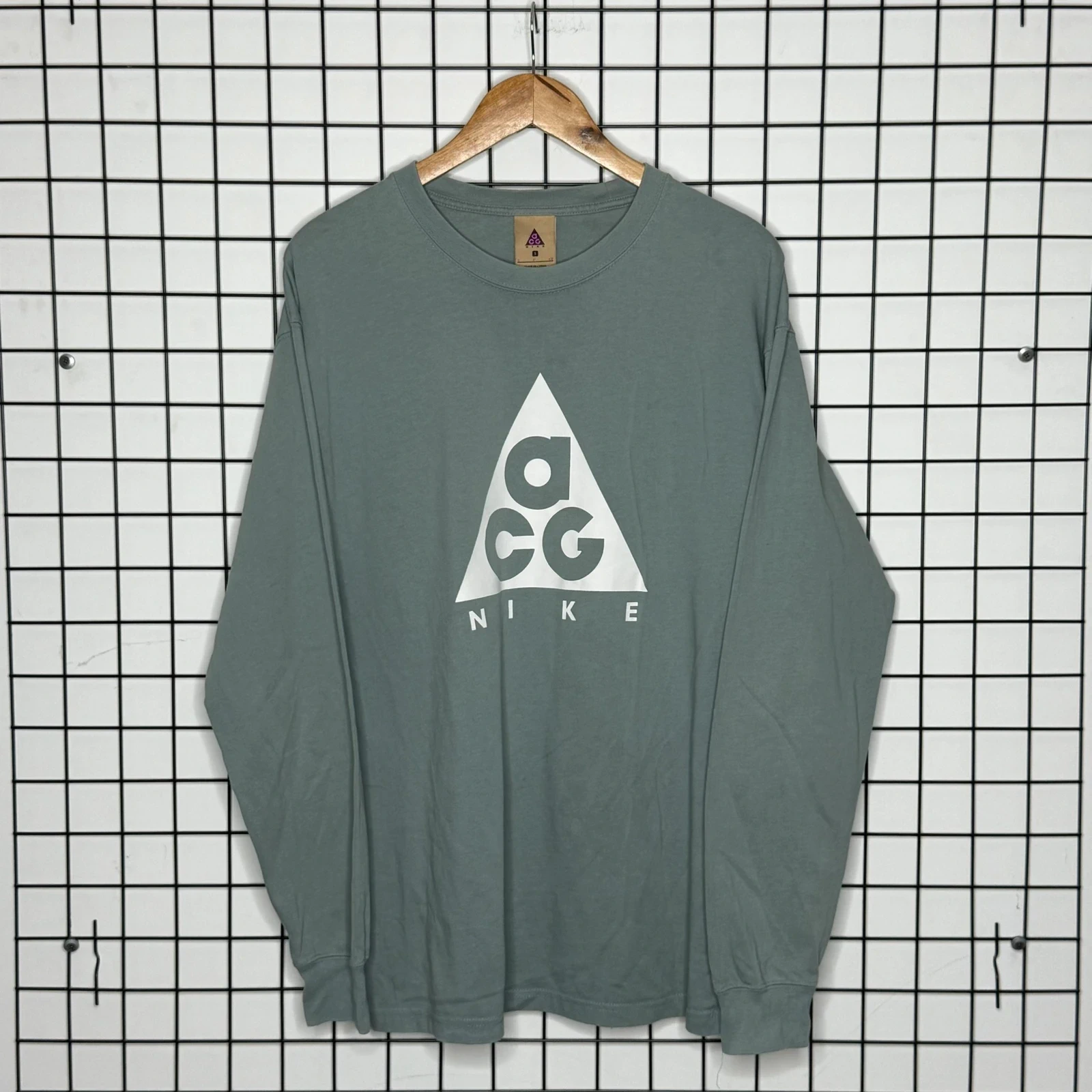 Nike ACG Bluza Turkusowa Logo M Vintage Streetwear - widok ogólny przód vintage