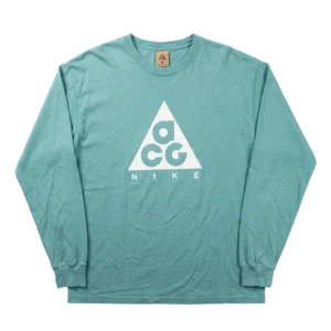Nike ACG Bluza Turkusowa Logo M Vintage Streetwear - widok ogólny przód vintage