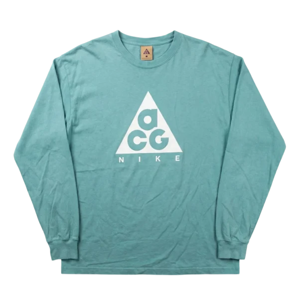 Nike ACG Bluza Turkusowa Logo M Vintage Streetwear - widok ogólny przód vintage