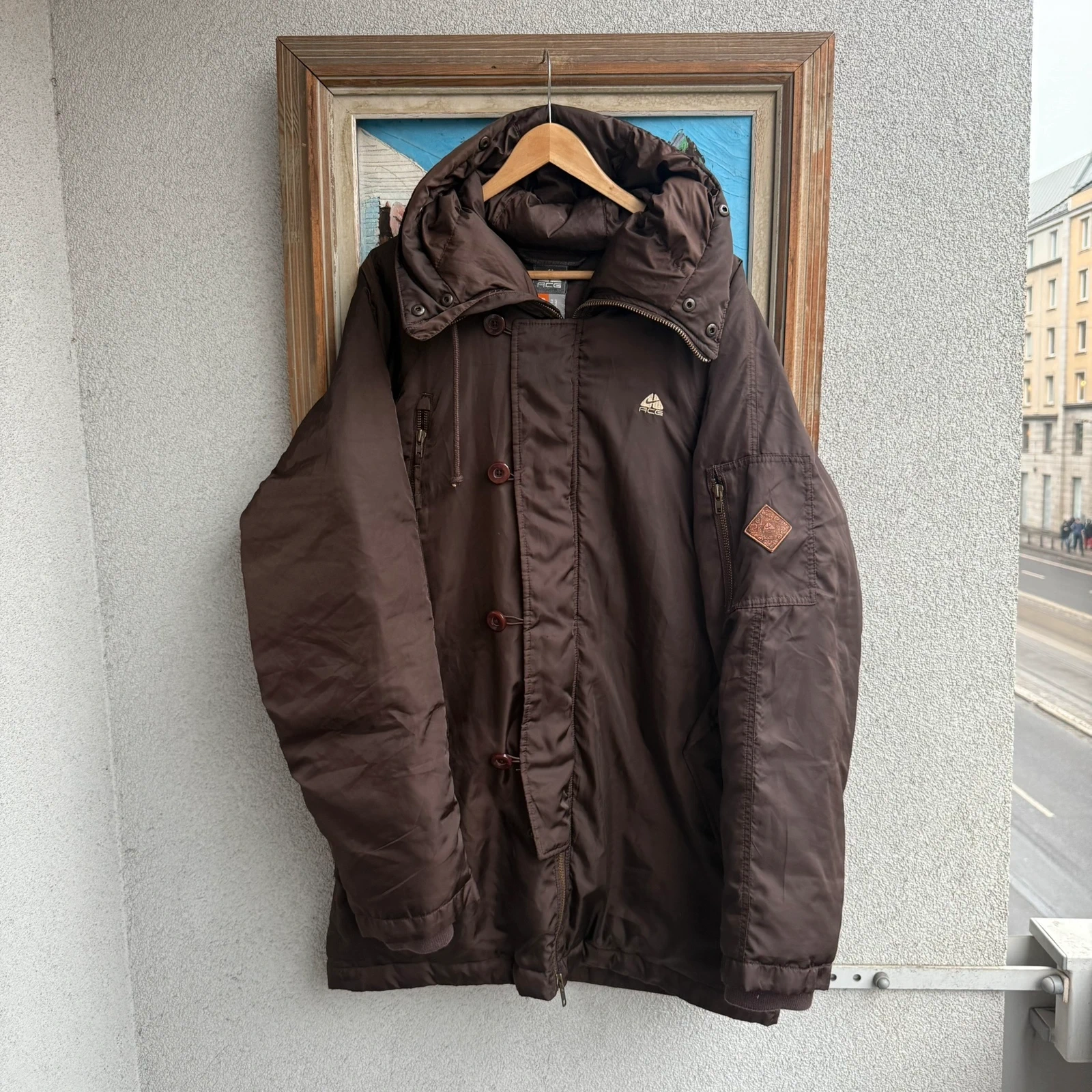 Nike ACG Kurtka Parka Puchowa XL Vintage Streetwear - widok ogólny przód vintage