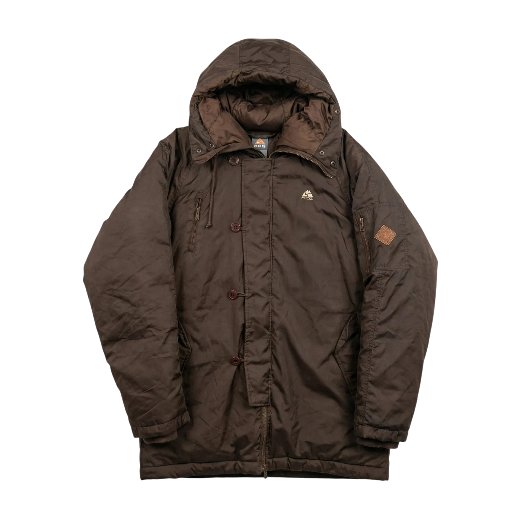 Nike ACG Kurtka Parka Puchowa XL Vintage Streetwear - widok ogólny przód vintage