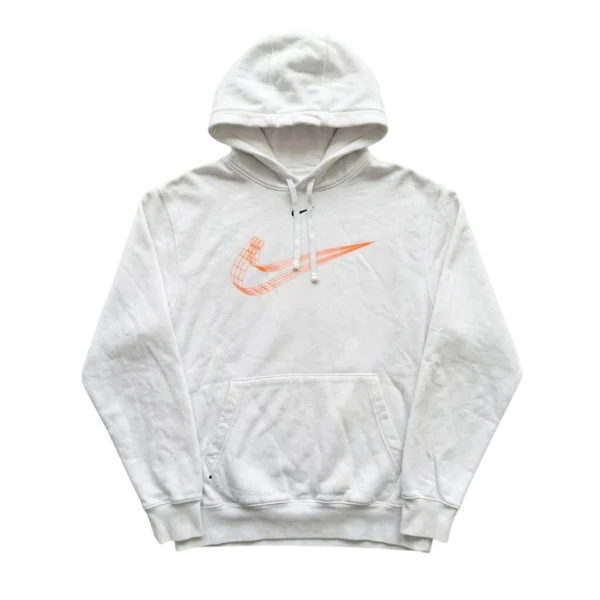 Nike Bluza Center Swoosh Biała M Vintage Streetwear - widok ogólny przód vintage