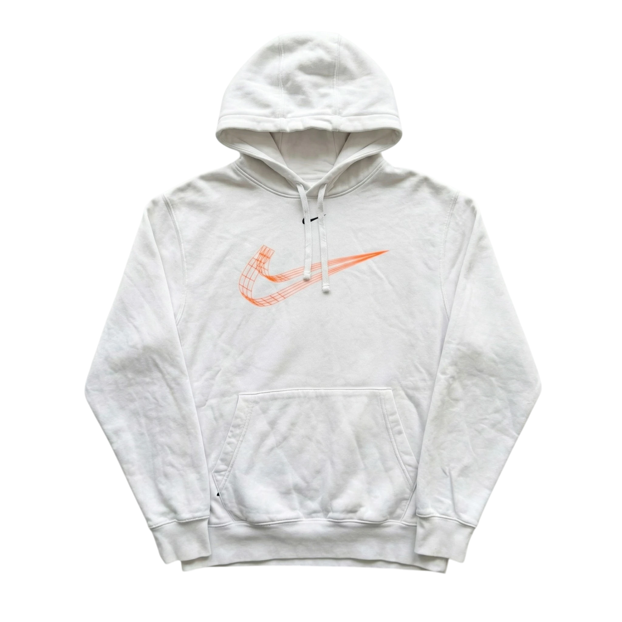 Nike Bluza Center Swoosh Biała M Vintage Streetwear - widok ogólny przód vintage