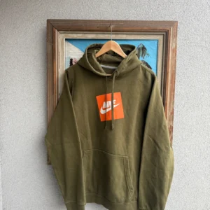 Nike Bluza Hoodie Khaki Swoosh L Vintage Streetwear - zdjęcie 3