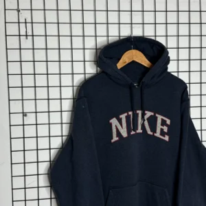 Nike Bluza Hoodie Spellout Szary XXXL Vintage Streetwear - zdjęcie 4
