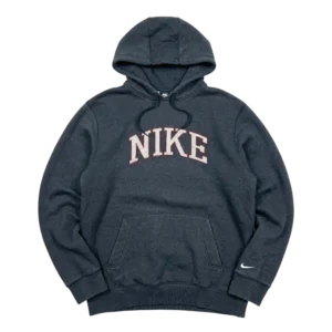 Nike Bluza Hoodie Spellout Szary XXXL Vintage Streetwear - widok ogólny przód vintage
