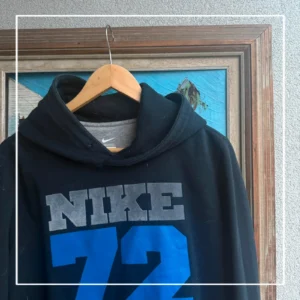 Nike Bluza Hoodie z Kapturem Czarna L Vintage Streetwear - zdjęcie 3