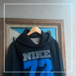 Nike Bluza Hoodie z Kapturem Czarna L Vintage Streetwear - zdjęcie 4