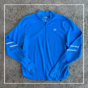 Nike Bluza Welurowa Half Zip XL Vintage Streetwear Retro - zdjęcie 2