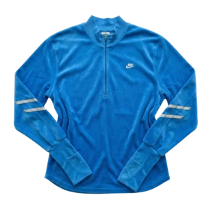 Nike Bluza Welurowa Half Zip XL Vintage Streetwear Retro - widok ogólny przód vintage