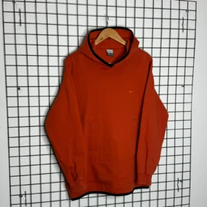 Nike Bluza z Kapturem Pomarańczowa XXL Vintage Streetwear - zdjęcie 3