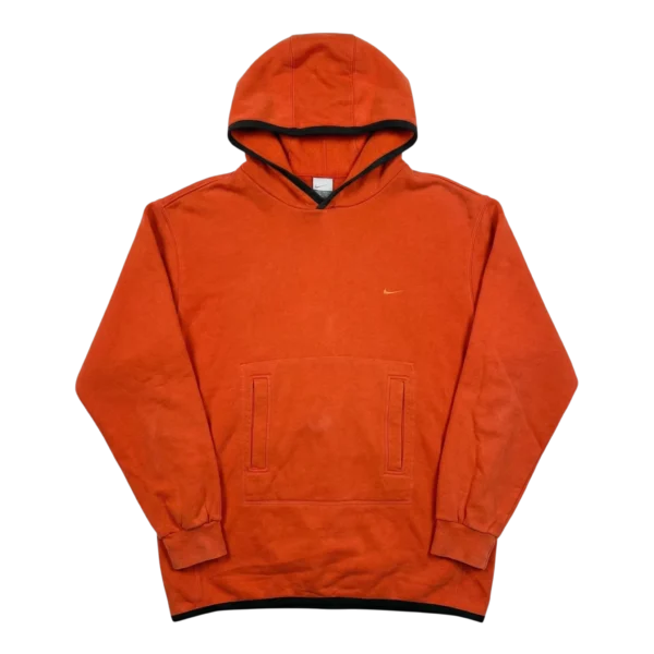 Nike Bluza z Kapturem Pomarańczowa XXL Vintage Streetwear - widok ogólny przód vintage