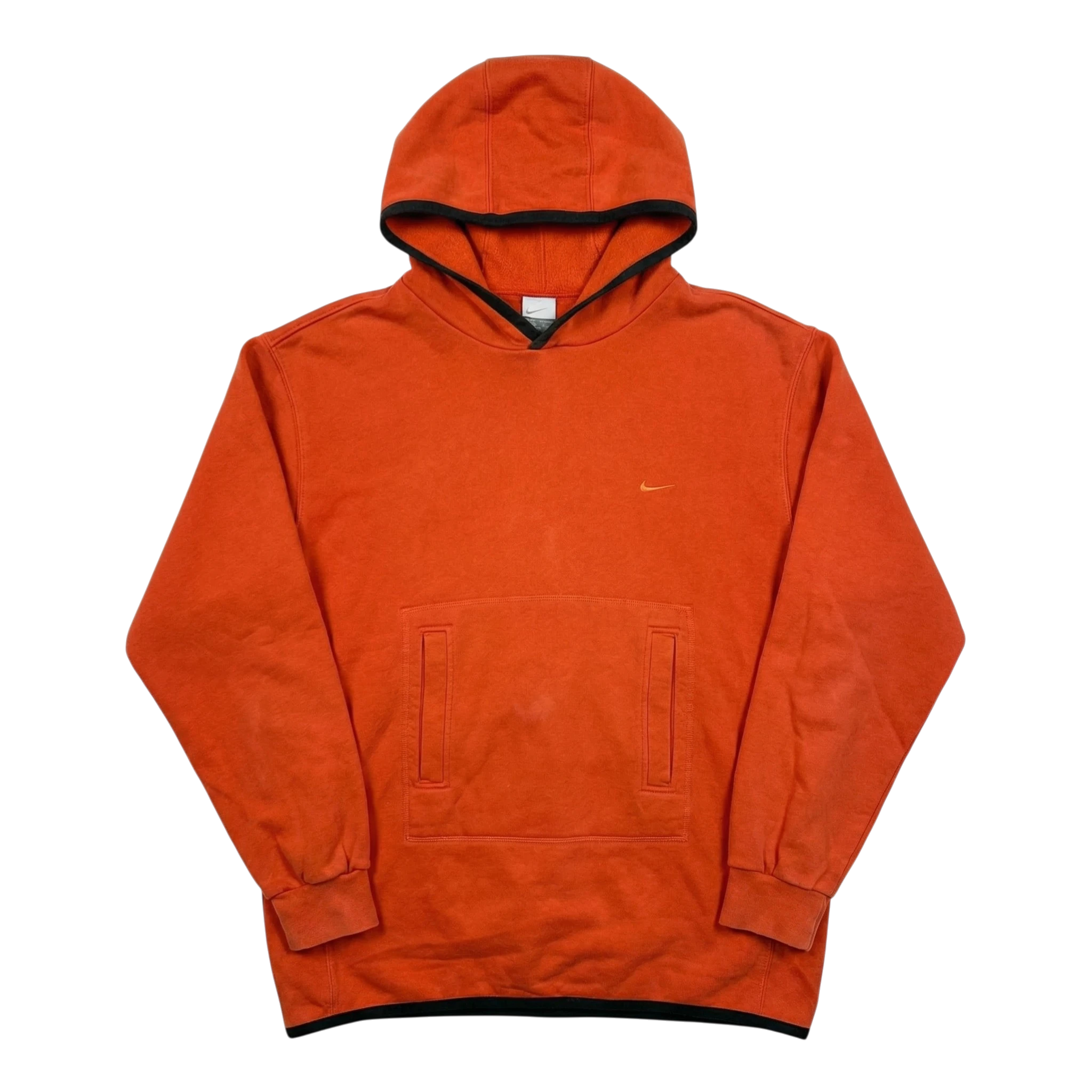 Nike Bluza z Kapturem Pomarańczowa XXL Vintage Streetwear - widok ogólny przód vintage