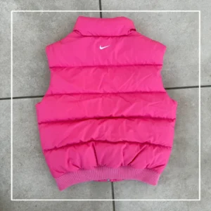 Nike Kamizelka Puchowa Puffer Różowa M Vintage Streetwear - zdjęcie 3