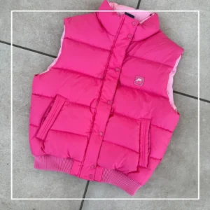 Nike Kamizelka Puchowa Puffer Różowa M Vintage Streetwear - zdjęcie 4