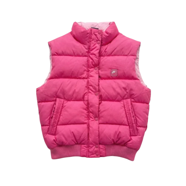 Nike Kamizelka Puchowa Puffer Różowa M Vintage Streetwear - widok ogólny przód vintage
