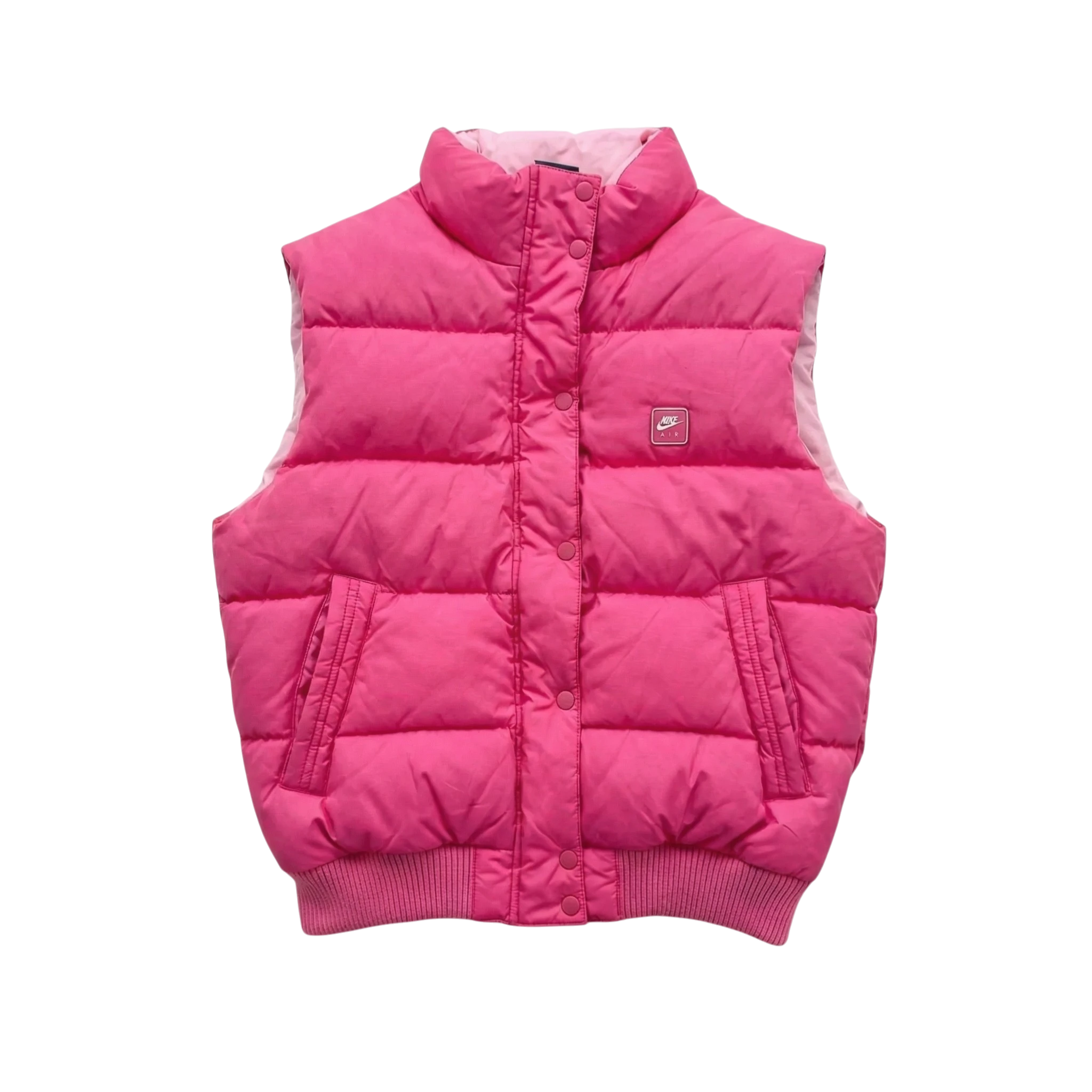 Nike Kamizelka Puchowa Puffer Różowa M Vintage Streetwear - widok ogólny przód vintage