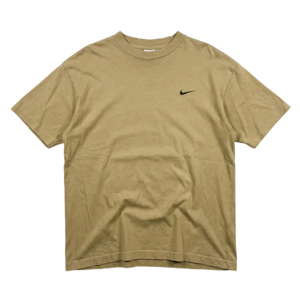 Nike Koszulka Mini Swoosh XL Vintage Streetwear Retro Khaki - widok ogólny przód vintage