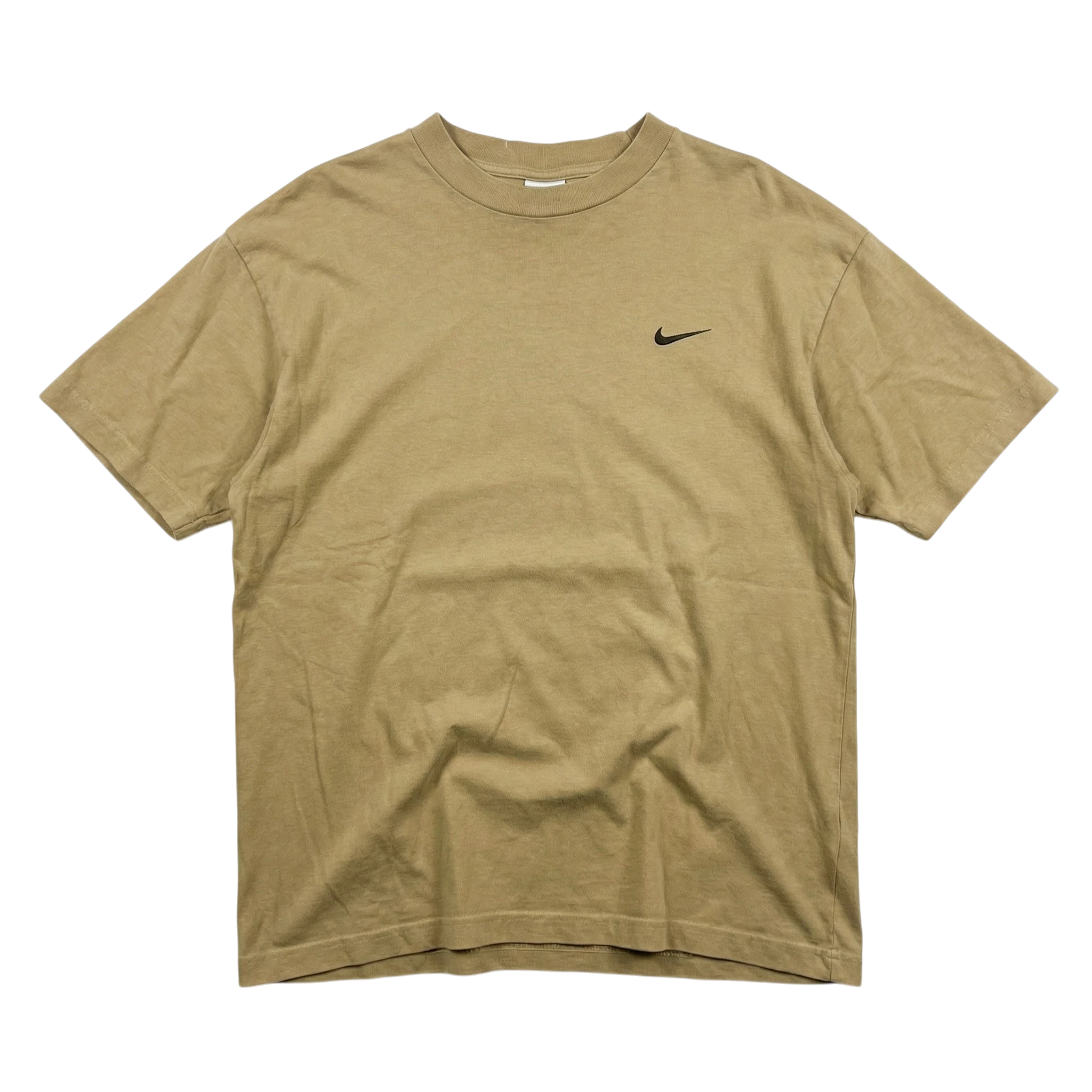 Nike Koszulka Mini Swoosh XL Vintage Streetwear Retro Khaki - widok ogólny przód vintage