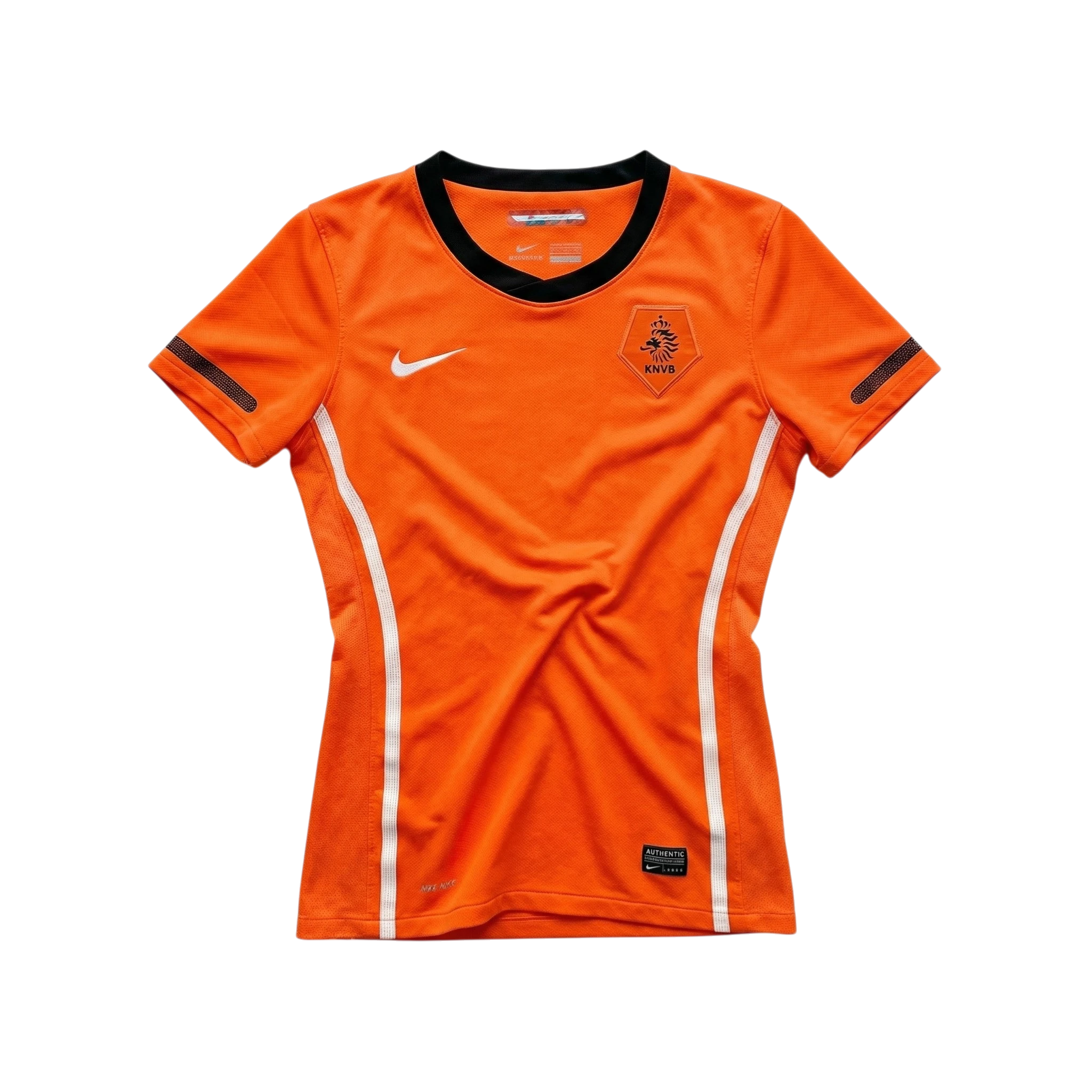 Nike Koszulka Piłkarska Pomarańczowa L Vintage Retro Streetwear - widok ogólny przód vintage