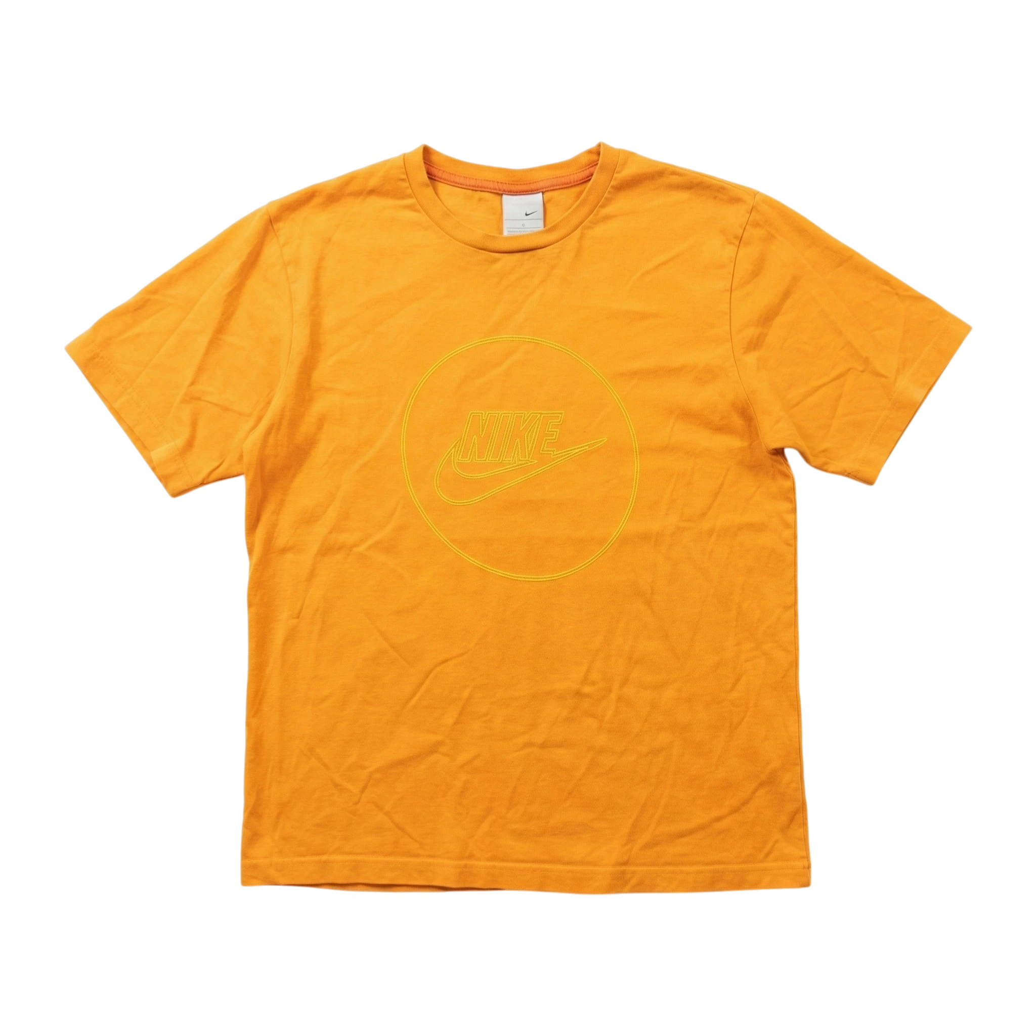 Nike Koszulka Pomarańczowa Nadruk L Vintage Streetwear - widok ogólny przód vintage