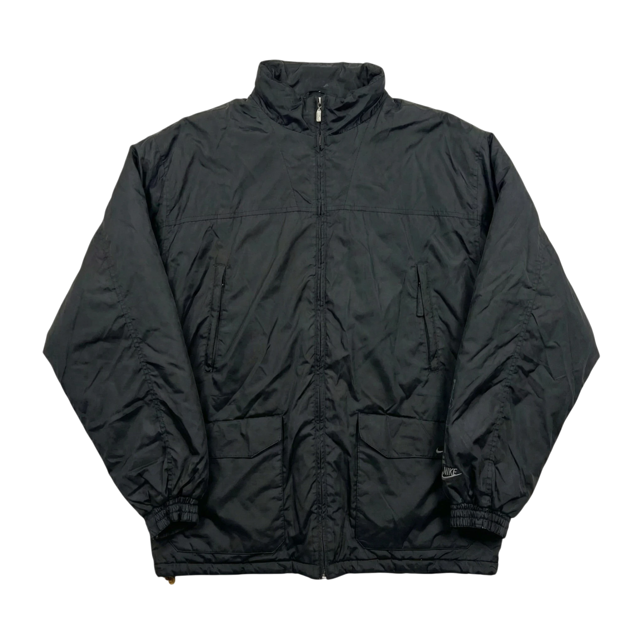 Nike Kurtka Polarowa Czarna XXL Vintage Streetwear - widok ogólny przód vintage