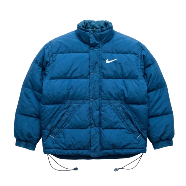 Nike Kurtka Puchowa Double Swoosh XXL Vintage Streetwear - widok ogólny przód vintage