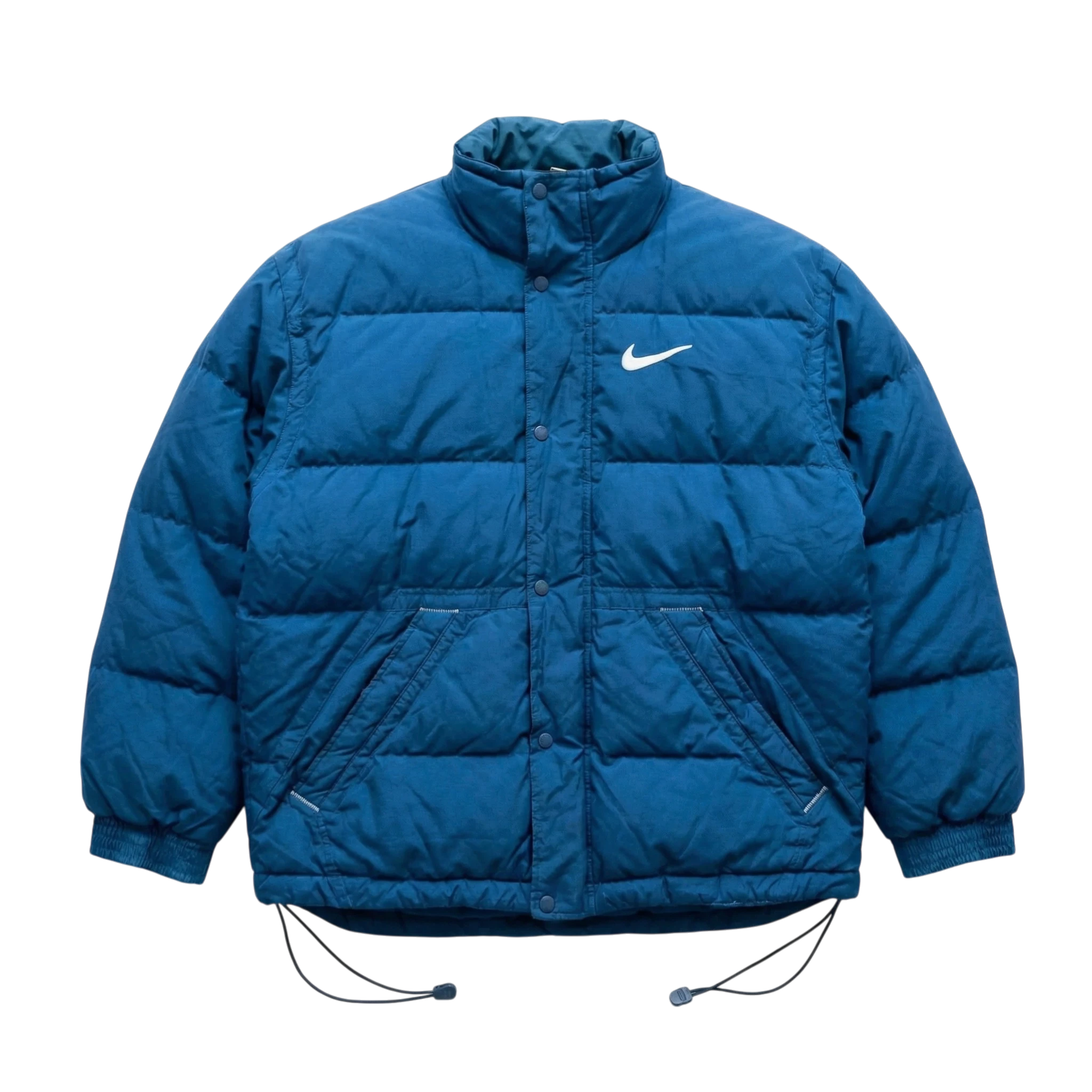 Nike Kurtka Puchowa Double Swoosh XXL Vintage Streetwear - widok ogólny przód vintage