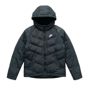 Nike Kurtka Puchowa Puffer S Vintage Streetwear Czarna - widok ogólny przód vintage