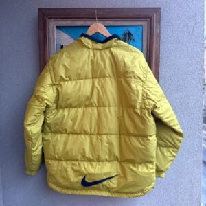 Nike Kurtka Puchowa Żółta M Vintage Streetwear - zdjęcie 3
