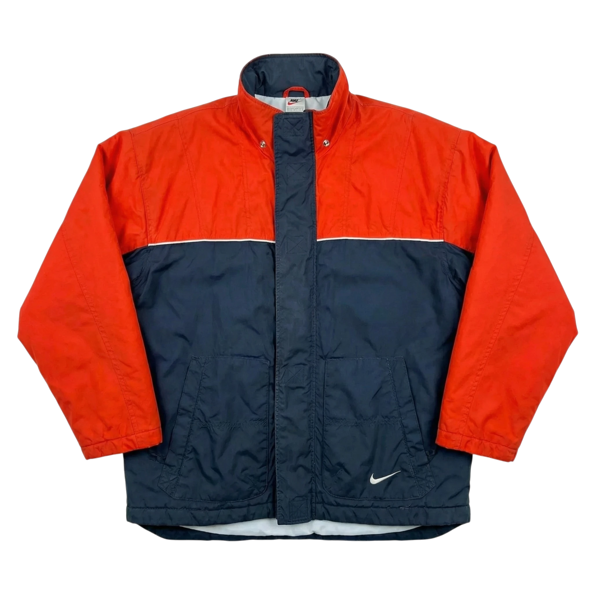 Nike Kurtka Wiatrówka Ocieplana L Vintage Streetwear - widok ogólny przód vintage