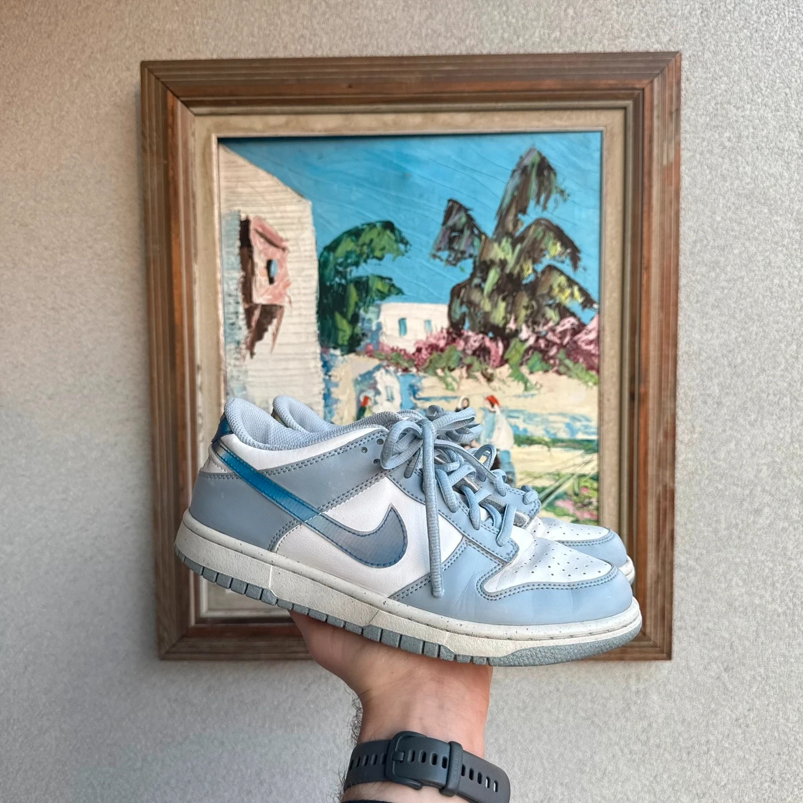 Nike Sneakersy Dunk Baby Blue 38.5 Vintage Retro Streetwear - widok ogólny przód vintage