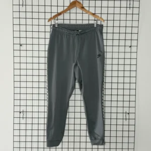 Nike Spodnie Dresowe Szare Lampasy L Vintage Streetwear - zdjęcie 2