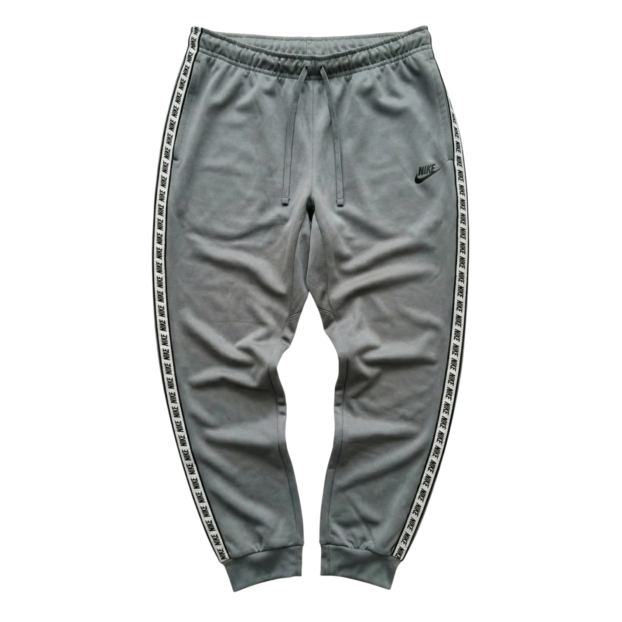 Nike Spodnie Dresowe Szare Lampasy L Vintage Streetwear - widok ogólny przód vintage