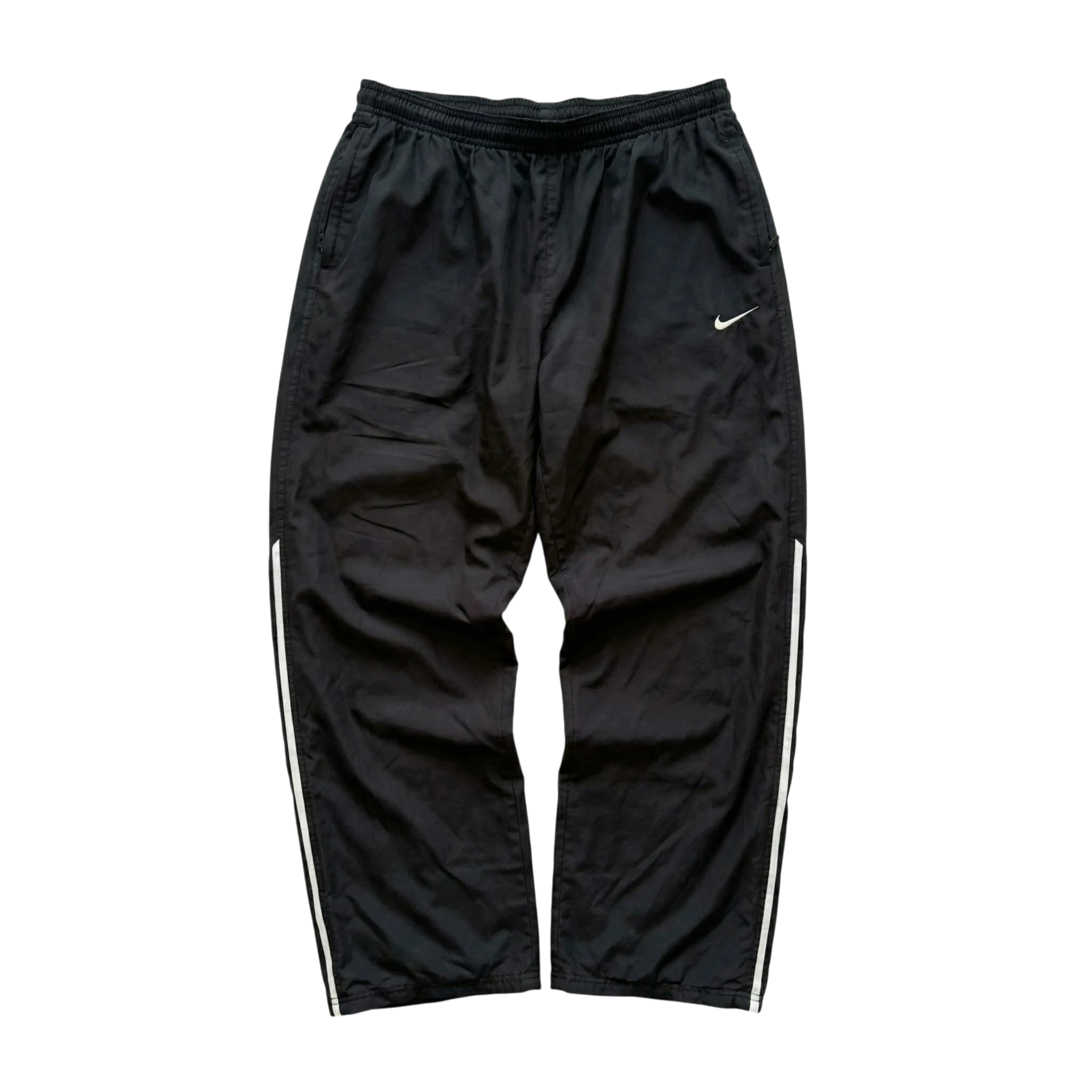 Nike Spodnie Swoosh Szerokie XL Vintage Retro Streetwear - widok ogólny przód vintage