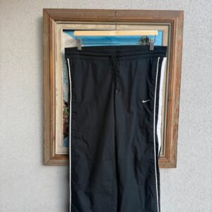 Nike Spodnie Szerokie XL Vintage Retro Streetwear Czarny czarne - zdjęcie 4