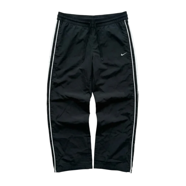 Nike Spodnie Szerokie XL Vintage Retro Streetwear Czarny czarne - widok ogólny przód vintage