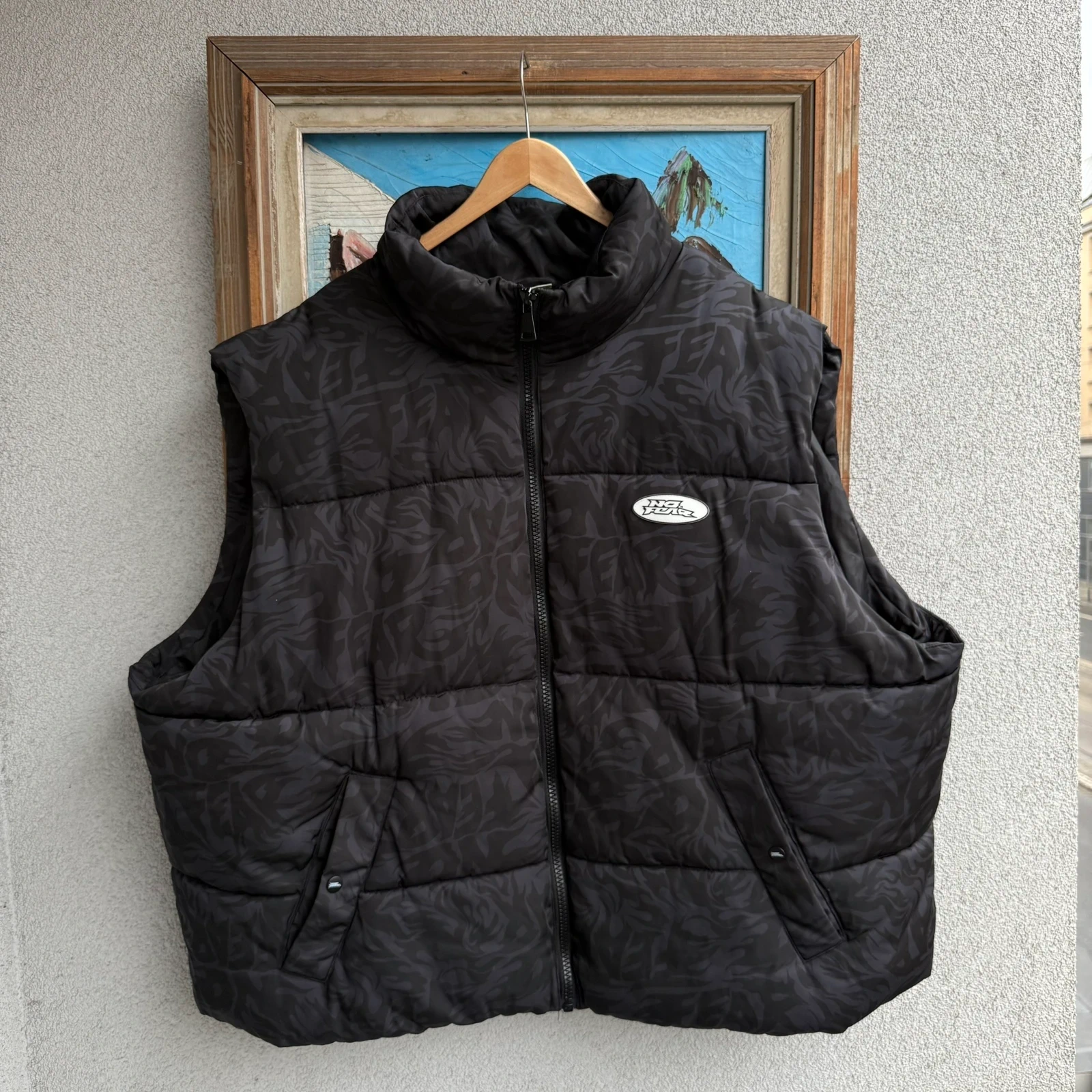 No Fear Kamizelka Puchowa Retro Streetwear XXXL Vintage - widok ogólny przód vintage