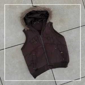 Opium Kamizelka Ocieplana z Futrem XL Vintage Streetwear - zdjęcie 4