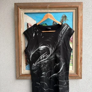 Opium Koszulka Bezrękawnik ze Smokiem L Vintage Streetwear - zdjęcie 3