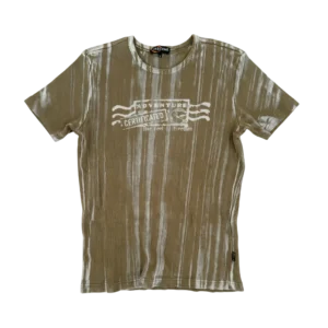 Opium Koszulka Ribbed Khaki L Vintage Streetwear Retro - widok ogólny przód vintage