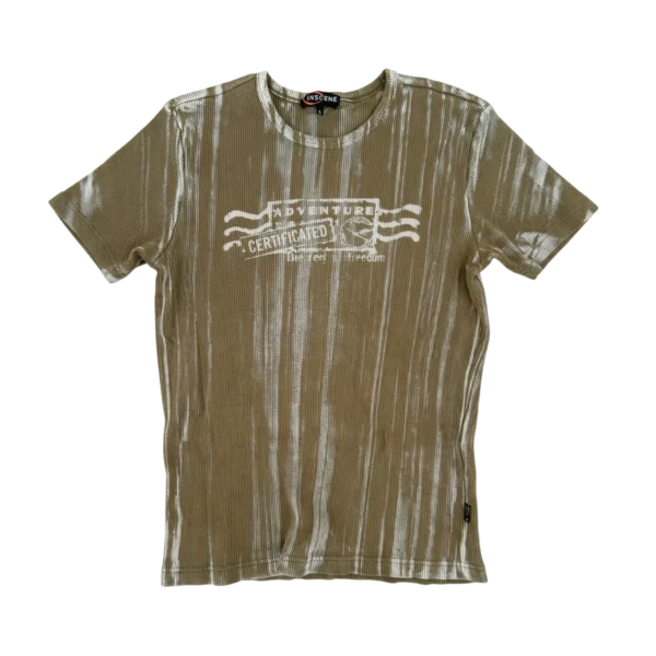 Opium Koszulka Ribbed Khaki L Vintage Streetwear Retro - widok ogólny przód vintage