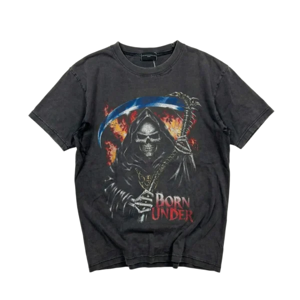 Opium Koszulka Thrashed Nadruk L Vintage Streetwear - widok ogólny przód vintage