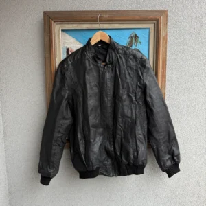 Opium Kurtka Skórzana Fitted M Vintage Streetwear Czarna - zdjęcie 2